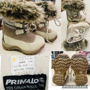 Timberland Toddler Boots with shearling Fur Trim & 200 Gram insulate Primaloft
